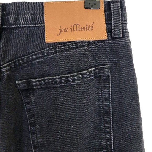 Jeu Illimite Classic High Waist Slim Button Up Jean, Vintage Black Grey - Picture 7 of 12